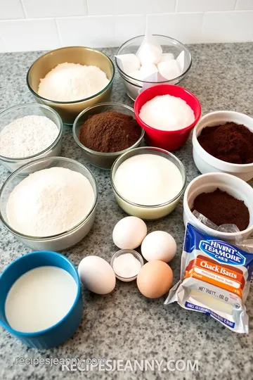 Decadent Chocolate Snack Cakes ingredients