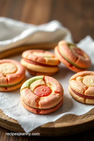 Layered Cookies with Vibrant Colors ingredients