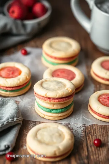 Layered Cookies with Vibrant Colors steps