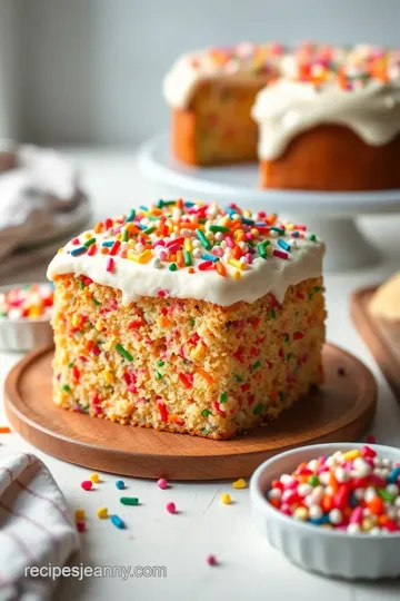 Bake Funfetti Cake - Perfectly Colorful Delight presentation