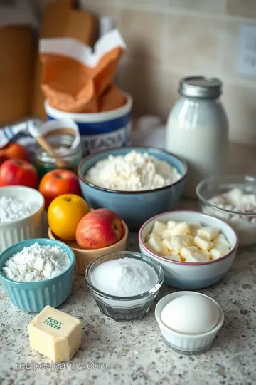 Gluten-Free Apple Dessert Pizza ingredients