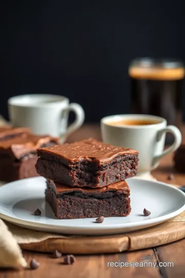 Mocha Espresso Brownies with Espresso Powder presentation