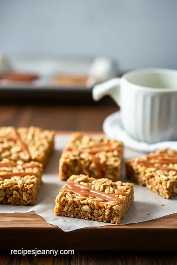 Salted Caramel Chocolate Chip Oat Cookie Bars steps