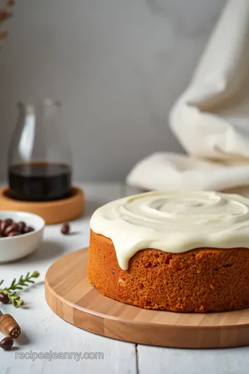 Moist Olive Oil Cake with Whipped Frosting presentation