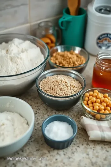 Gourmet Peanut Butter and Jelly Grain Bread Sandwich ingredients