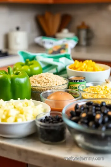 Quinoa and Black Bean Stuffed Peppers ingredients