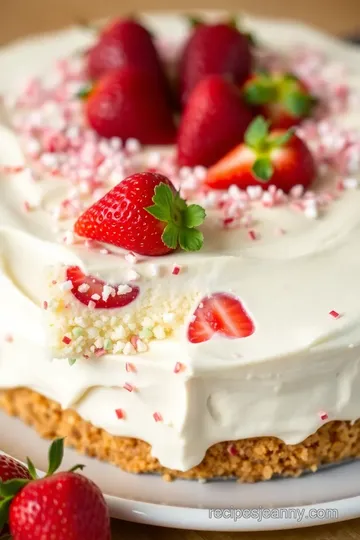 Strawberry Funfetti Cheesecake Cake presentation