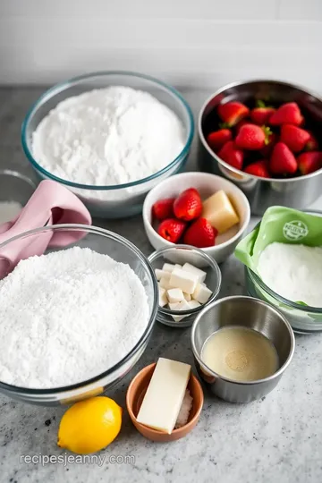 Delicious Strawberry Snacking Cake ingredients