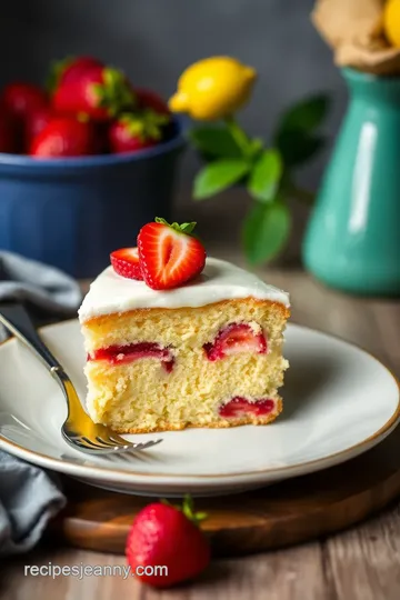 Delicious Strawberry Snacking Cake presentation