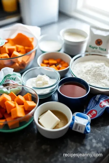 Sweet Potato Buns ingredients