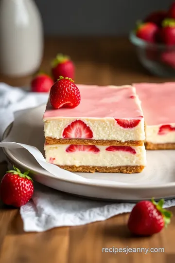 Baking Strawberry Cheesecake Bars Delightfully steps