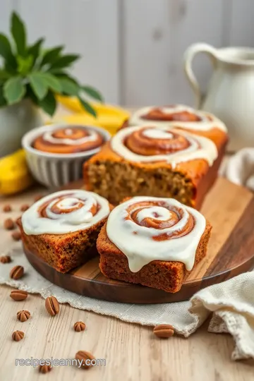 Banana Bread Cinnamon Rolls Delight presentation