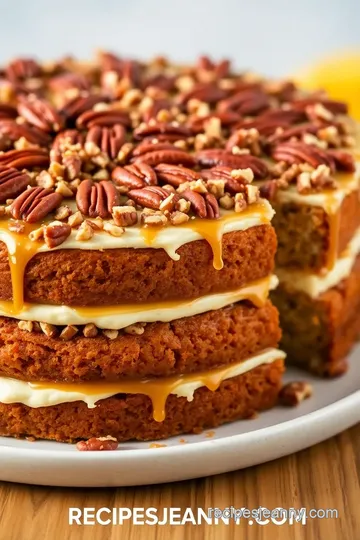 Banana Caramel Pecan Layer Cake: A Decadent Slice of Heaven presentation