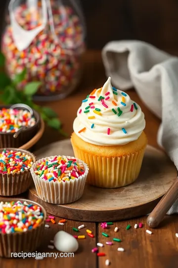 Delightful Vanilla Cupcakes with a Rainbow of Sprinkles ingredients