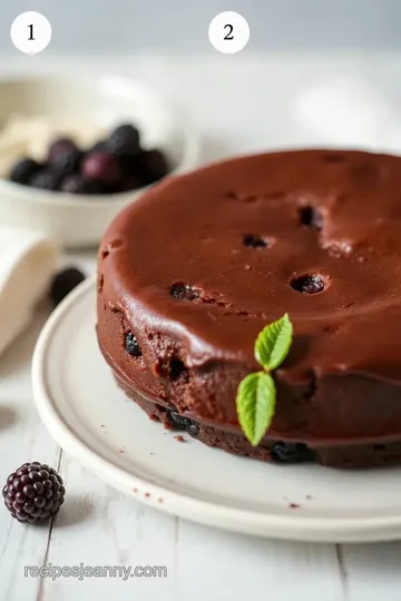 Blackberry Chocolate Cake steps