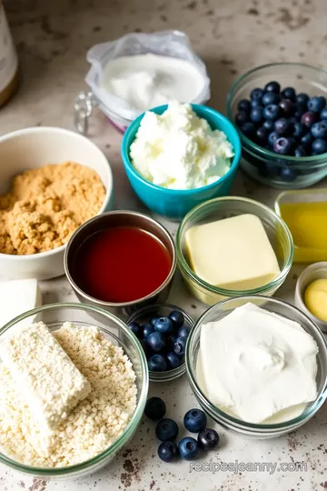 Blueberry Cream Cheese Tart ingredients