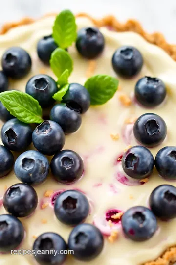 Blueberry Cream Cheese Tart presentation