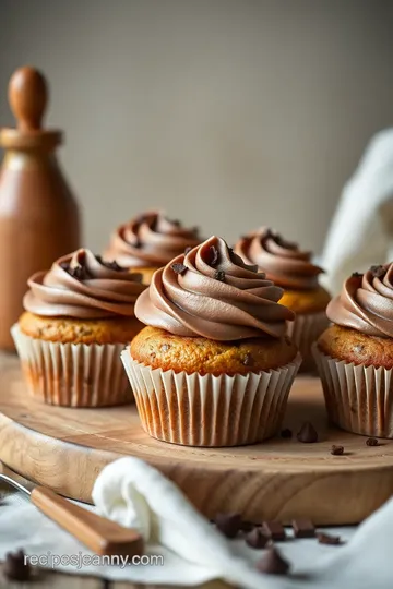 Brown Butter Vanilla Cupcakes with Chocolate Frosting presentation