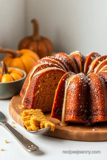 Butterscotch Pumpkin Bundt Cake Delight presentation