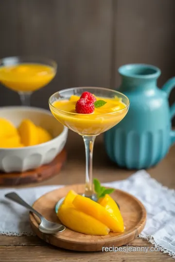 Chilled Mango Delight presentation