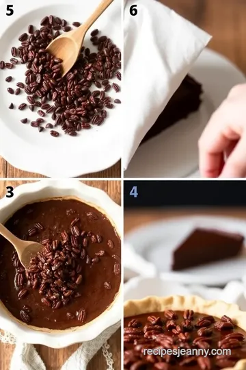 Chocolate Bourbon Pecan Pie steps