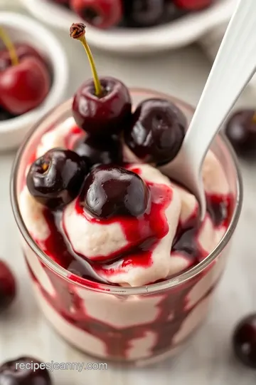 Black Cherry Coffee Ice Cream presentation