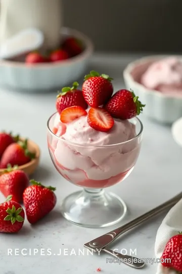 Churned Strawberry Bliss Ice Cream presentation