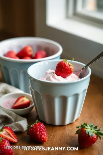 Churned Strawberry Bliss Ice Cream steps