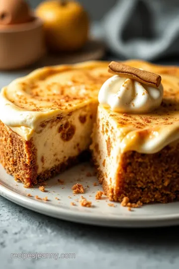 Cinnamon Honey Bun Cheesecake Delight presentation