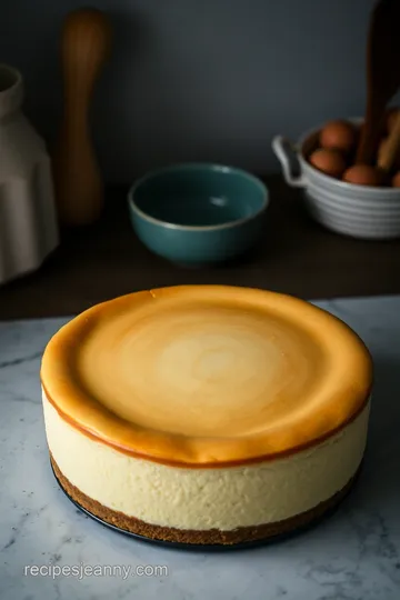 Classic New York-Style Cheesecake presentation