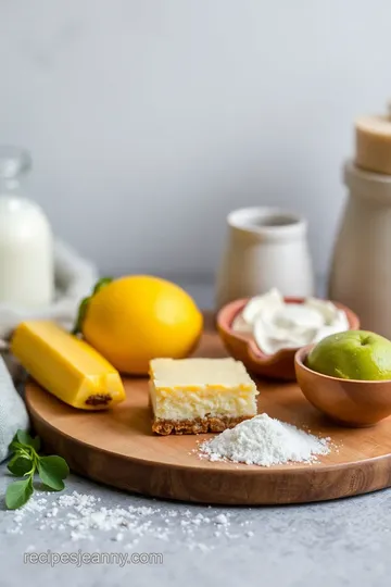 Coconut Mango Cheesecake Bars Delight ingredients