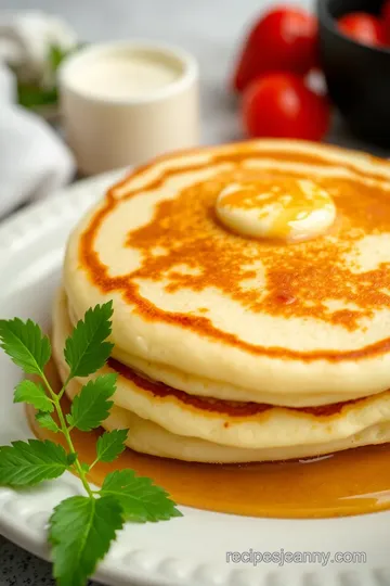 Fluffy Cornstarch Pancakes with Baking Soda presentation