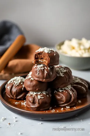 Homemade Coconut Chocolate Delight presentation