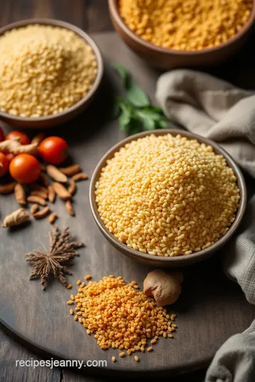 Cooked Millet Kanumfari with Dried Ginger ingredients