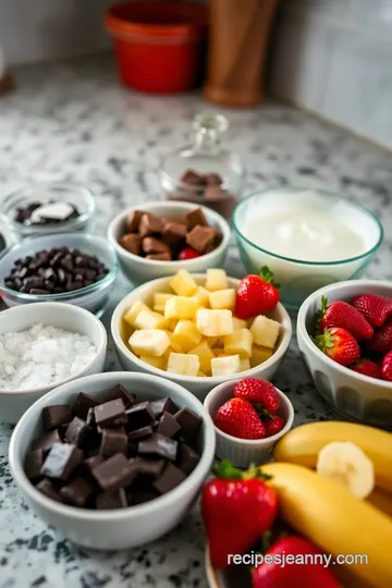 Couples Chocolate Fondue Recipe ingredients