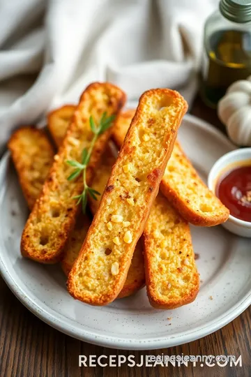 Crispy Bread Strips Delight presentation