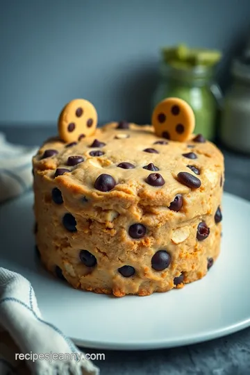 Decadent Cookie Dough Cake presentation