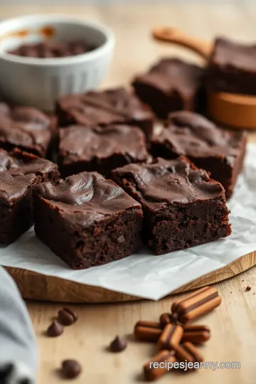 Decadent Homemade Fudge Brownies presentation