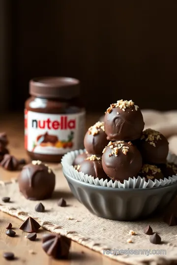 Decadent Chocolate Truffles with Nutella Delight presentation