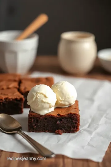 Decadent Peanut Butter Brownie Ice Cream Treats steps