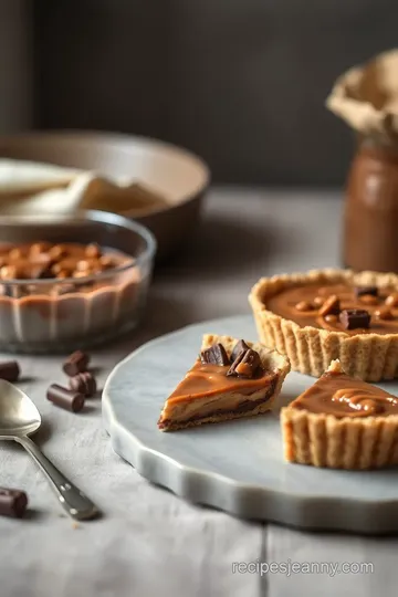 Decadent Snickers Chocolate Caramel Tart steps