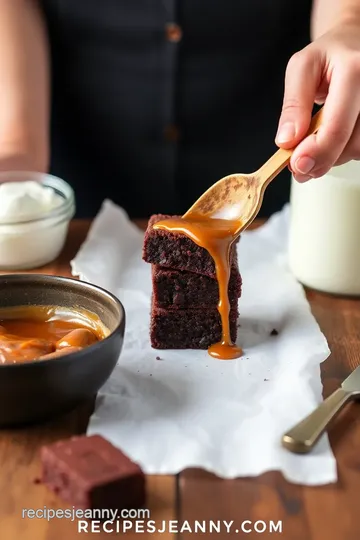 Decadent Vegan Salted Caramel Brownie Ice Cream steps