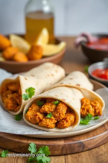 Delicious Crispy Chicken Pita Wraps presentation