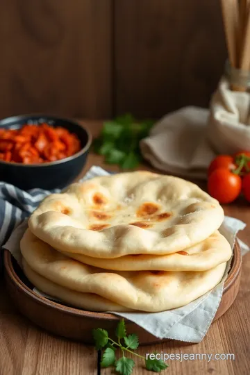 Delicious Homemade Pita Bread presentation