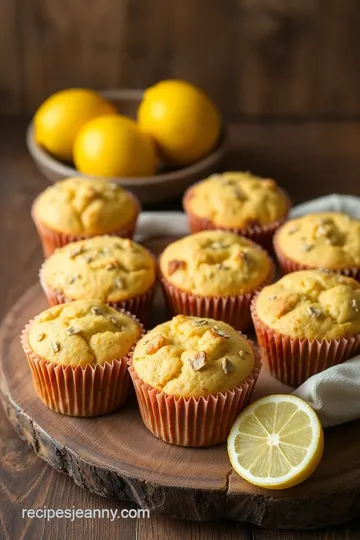 Delicious Lemon Poppy Seed Muffins presentation