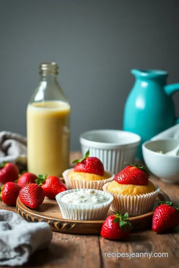 Delicious Roasted Strawberry Cupcakes ingredients