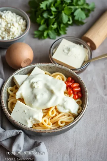 Delicious Vegan Baked Feta Pasta ingredients