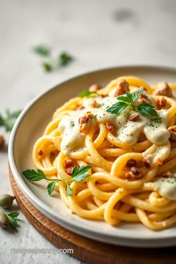 Delicious Vegan Baked Feta Pasta presentation