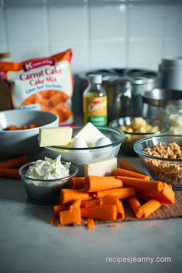 Deliciously Moist Carrot Cake Mix Delight ingredients