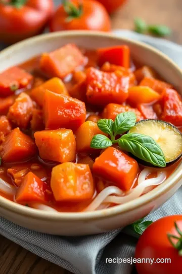 Chilean Tomato Stew (Estofado de Tomate) presentation